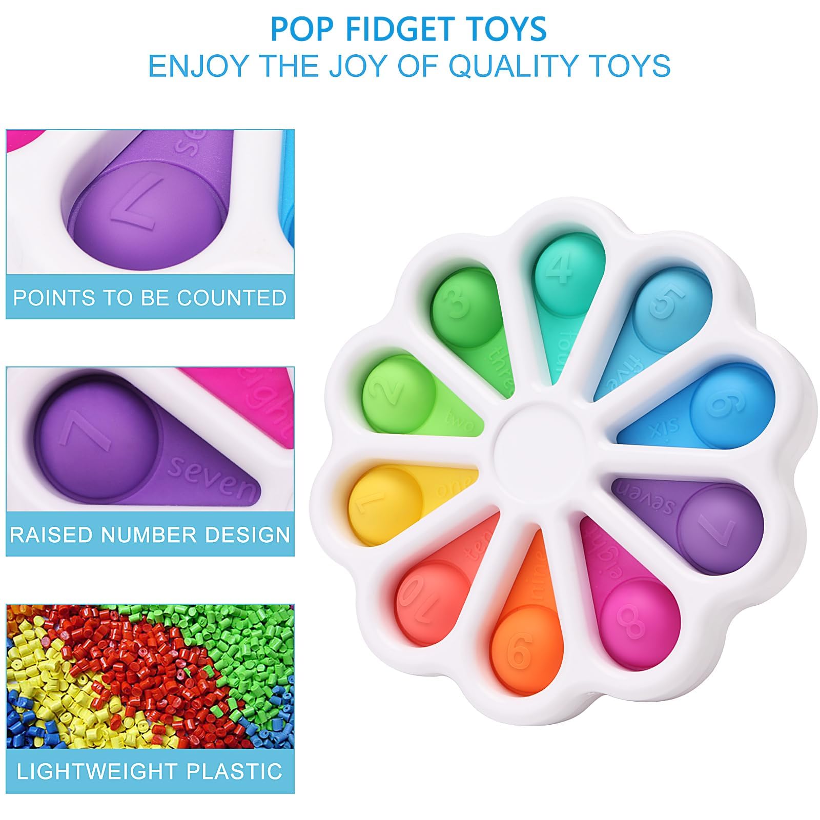 Portable lightweight sensory toy for travel car trips