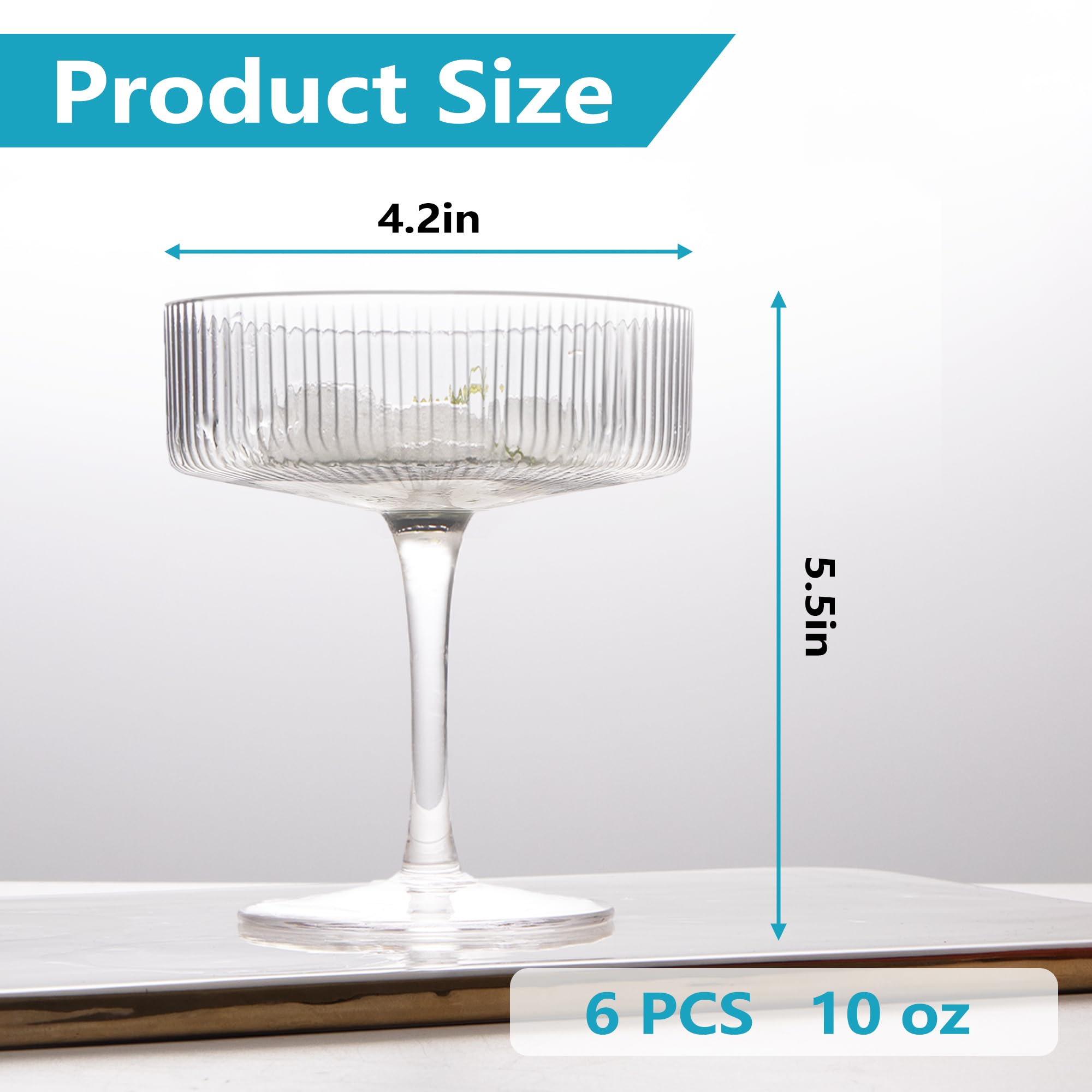 Vintage style Montex classic coupe glassware