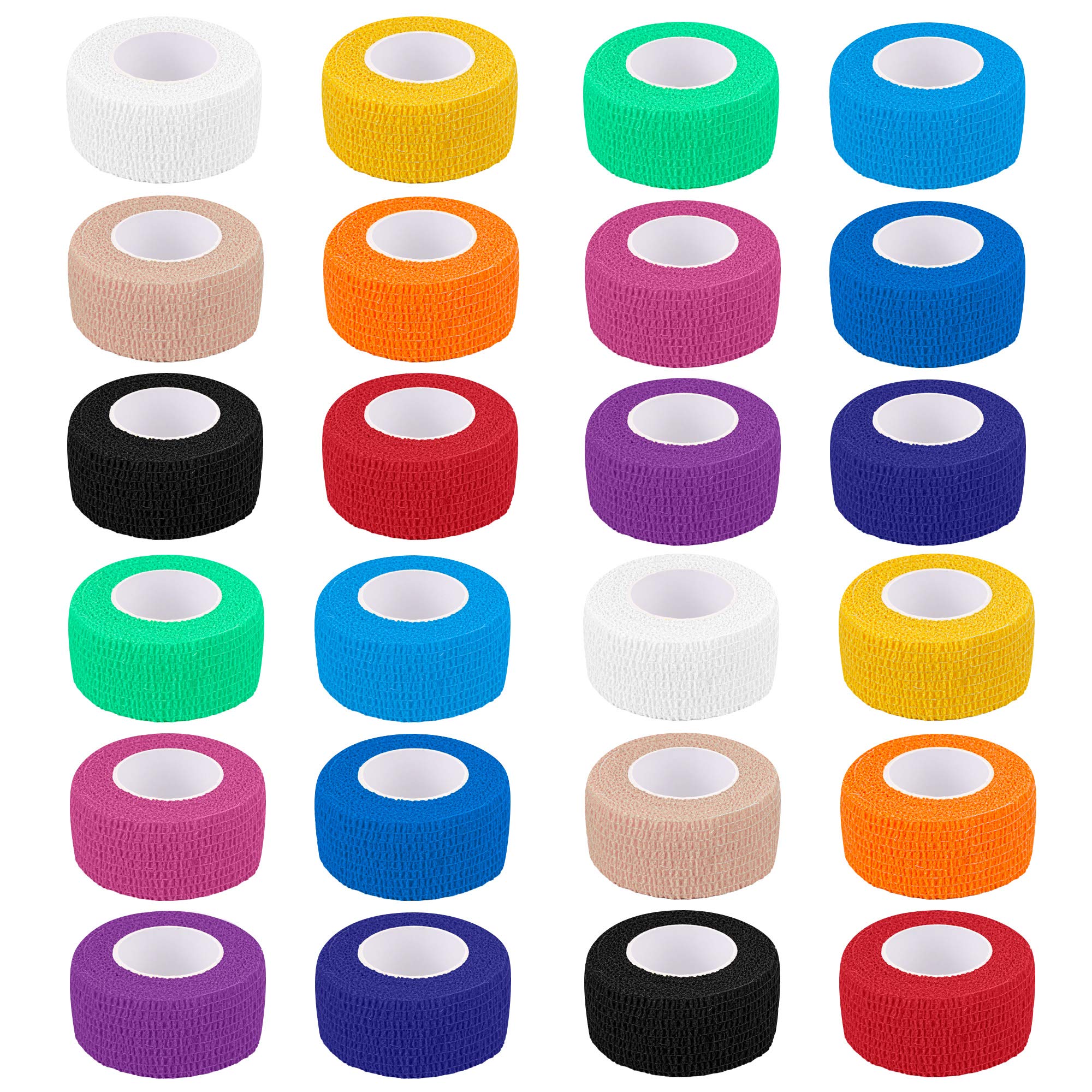 MooercaTattoo bandages wrap 1in x 5yds 24pack assorted colors