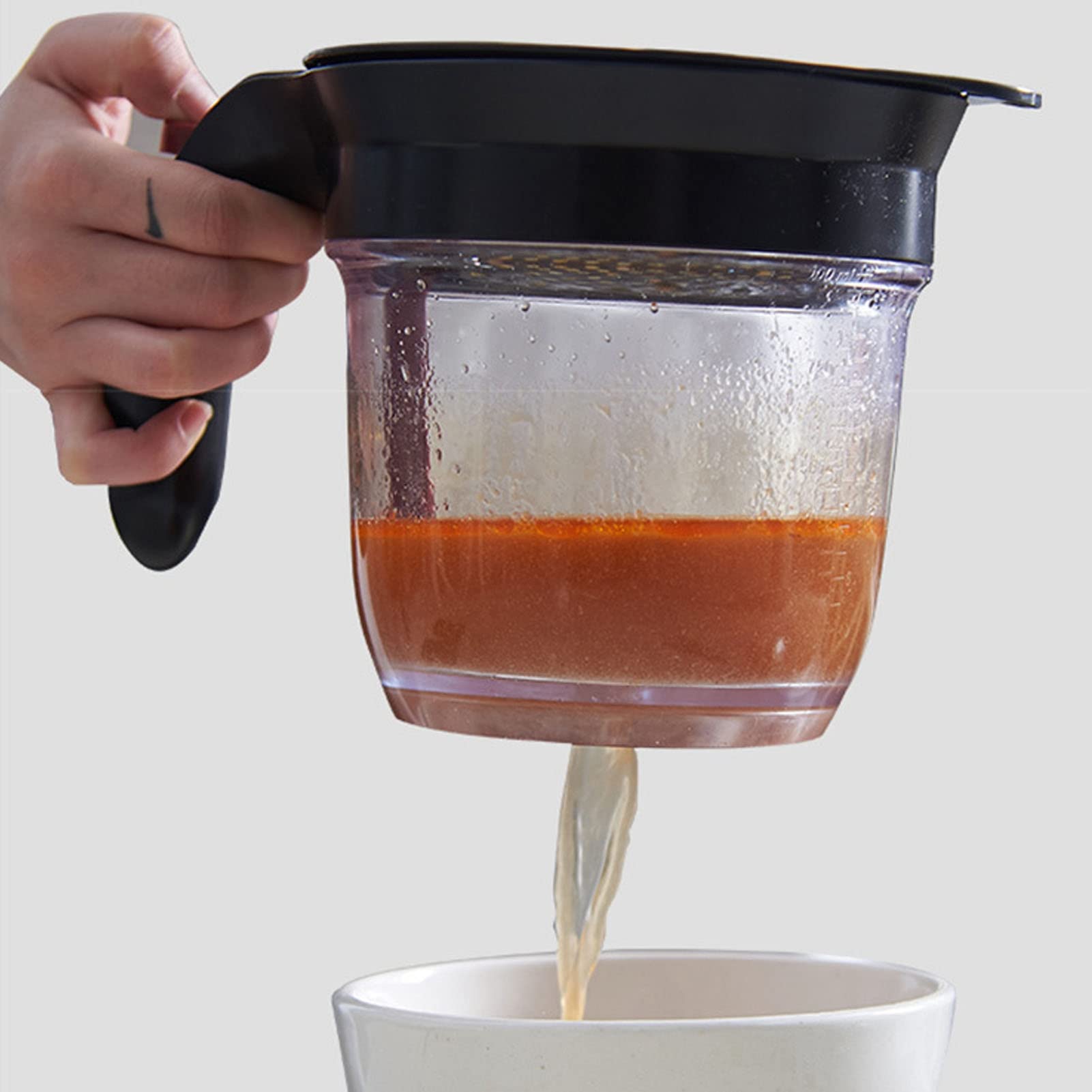 Moofey fat separator dual filtration upper mesh lower grease trap