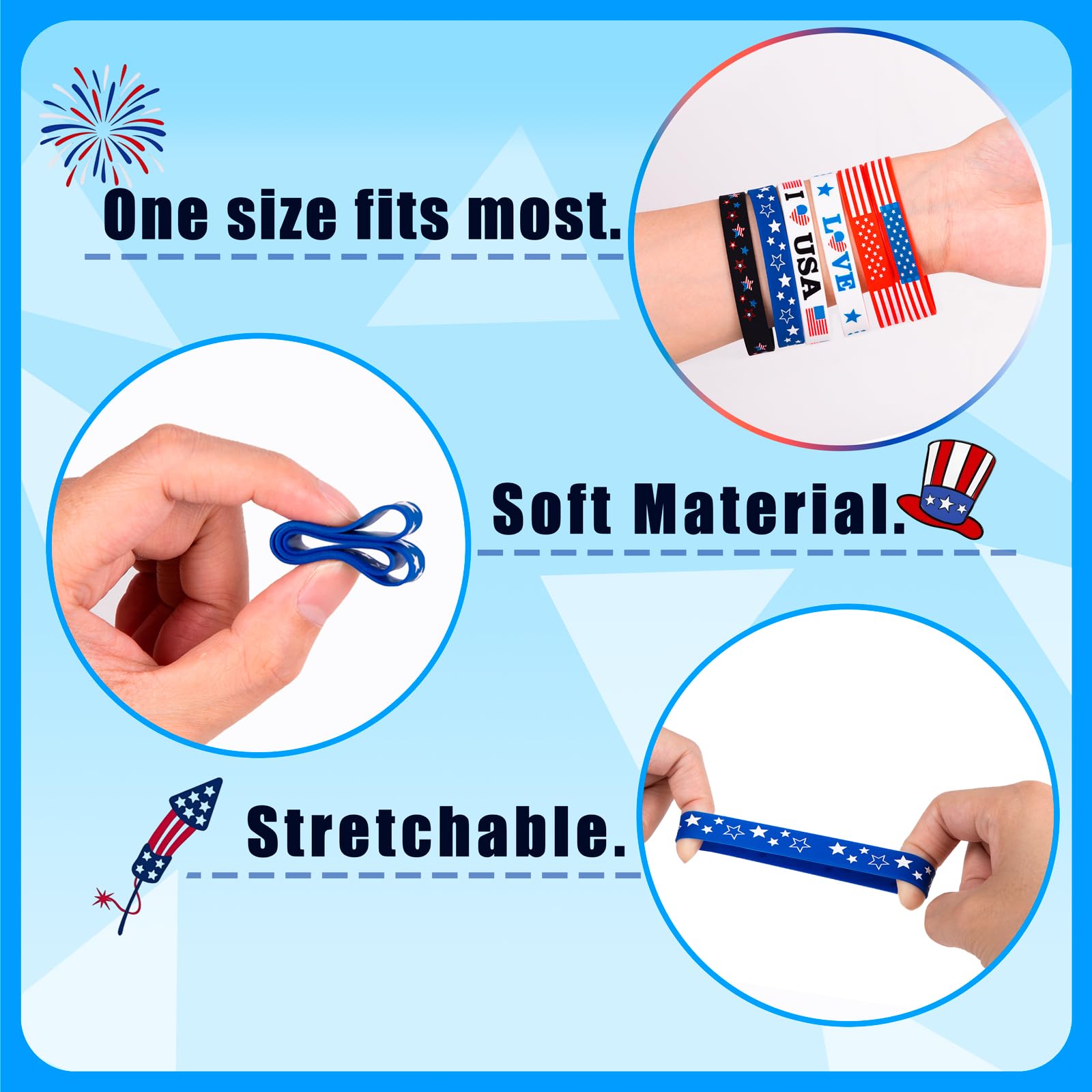 Comfortable fit Moon Boat silicone bracelets 2.56 inch diameter