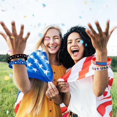 Patriotic silicone bracelets Moon Boat six designs