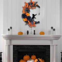 Grapevine wood Halloween wreath decoration