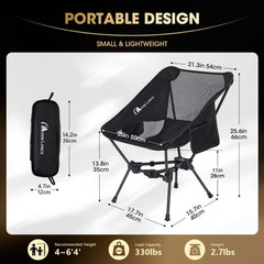 Moon Lence backpacking chair compact foldable design