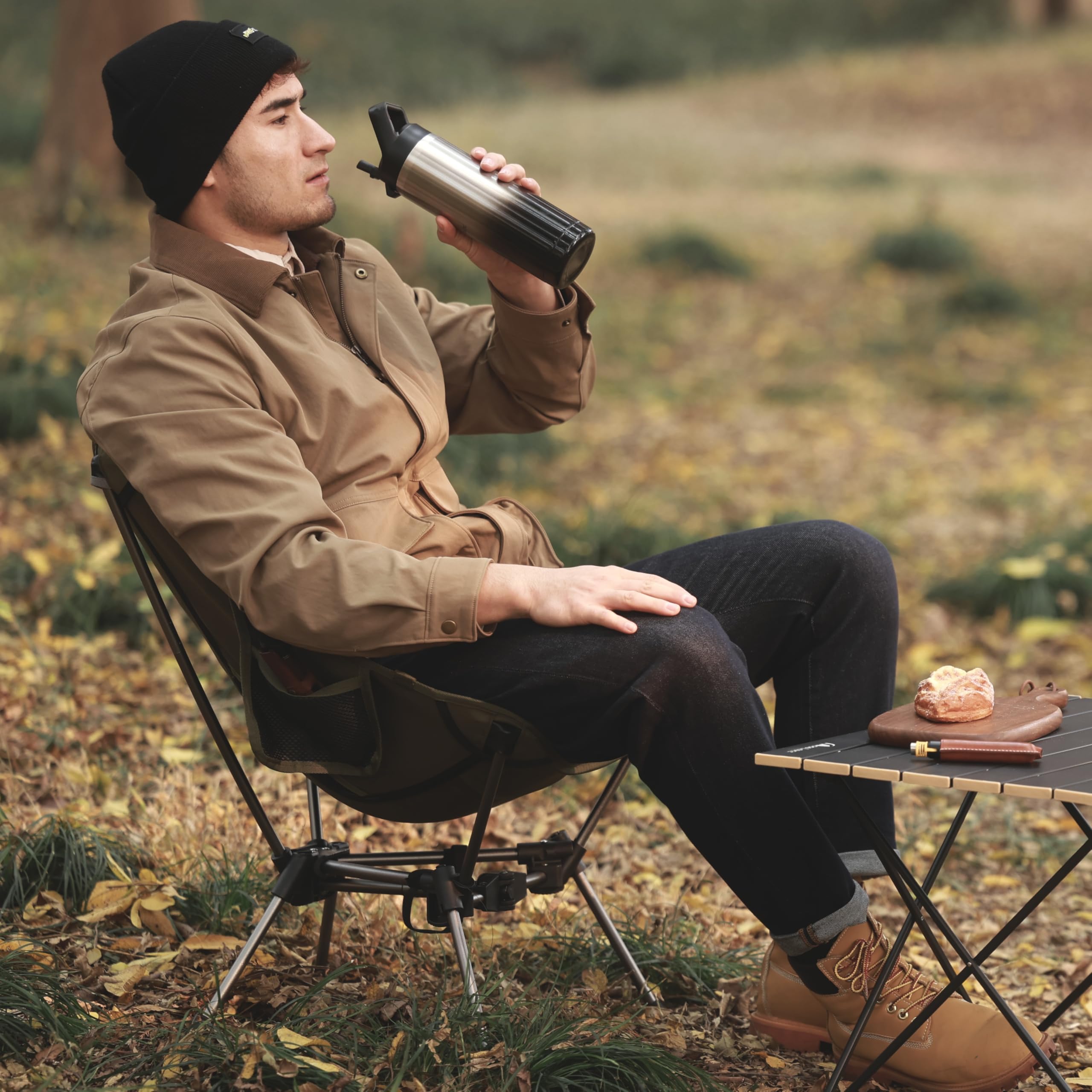 Moon Lence 4th generation ultralight folding chair side profile