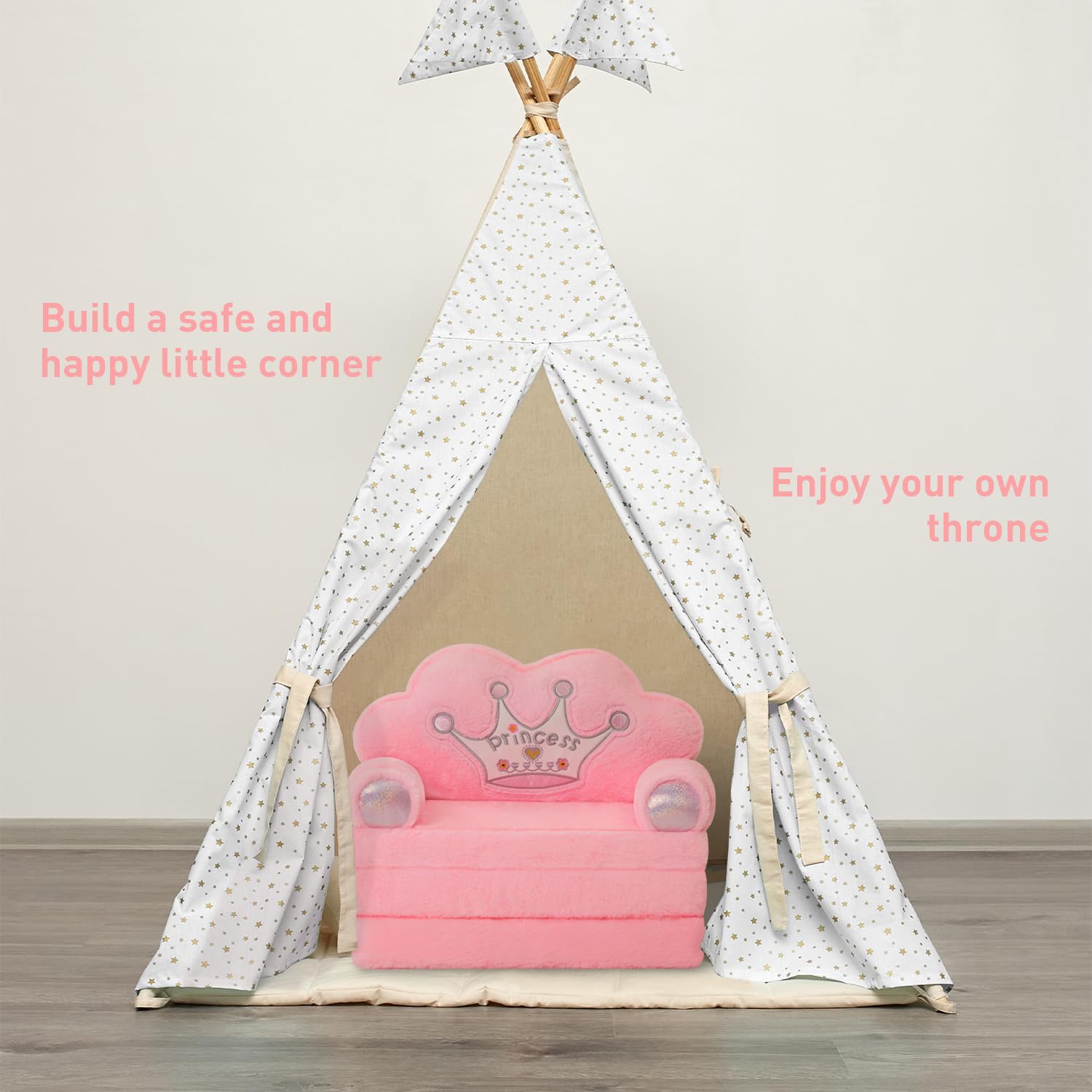 High-density foam filled MOONBEEKI toddler chair for comfort