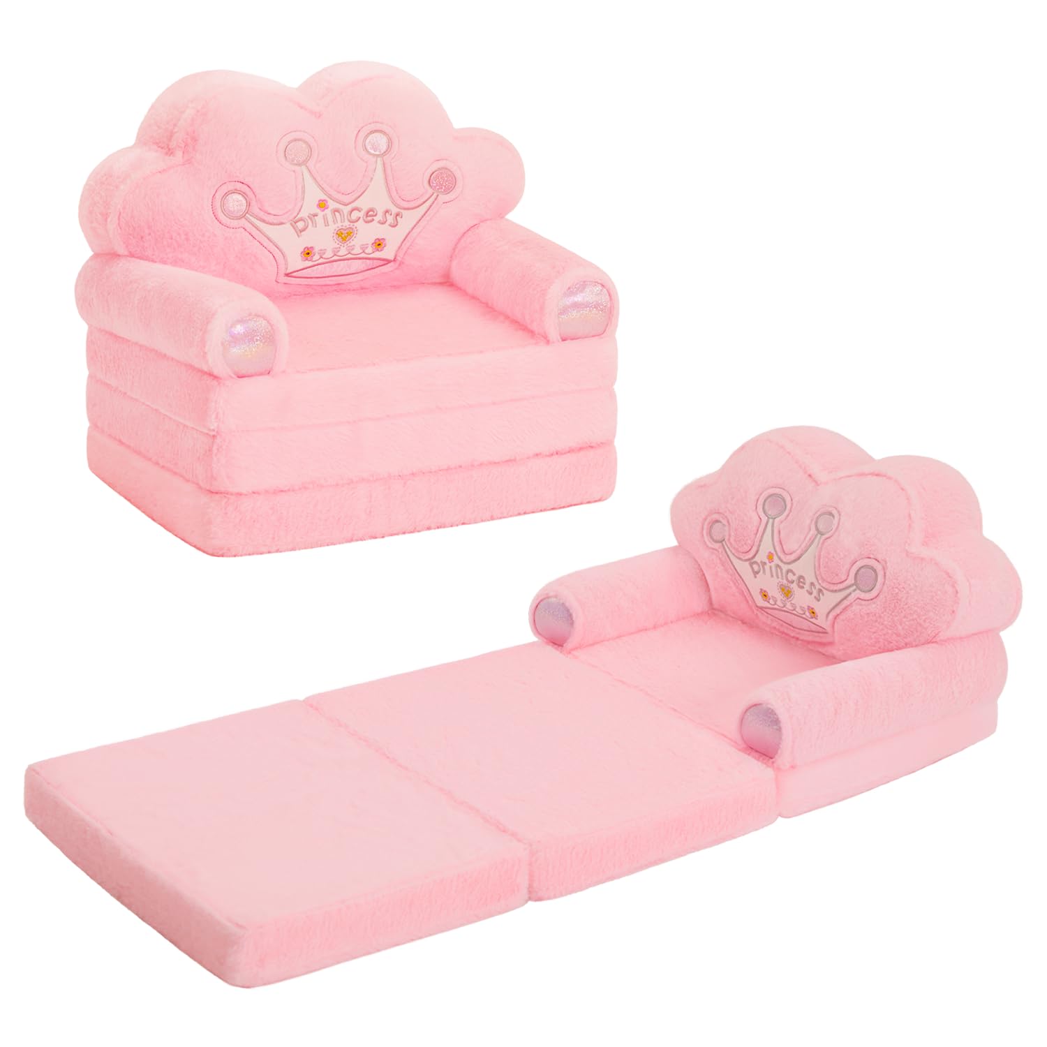 MOONBEEKI Toddler Sofa Chair folded pink 20 x 18 x 15 inches