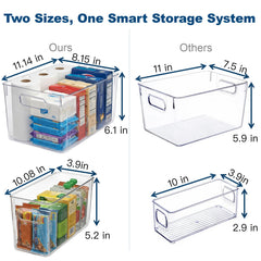 Nestable MOONEDGE storage bins space saving design