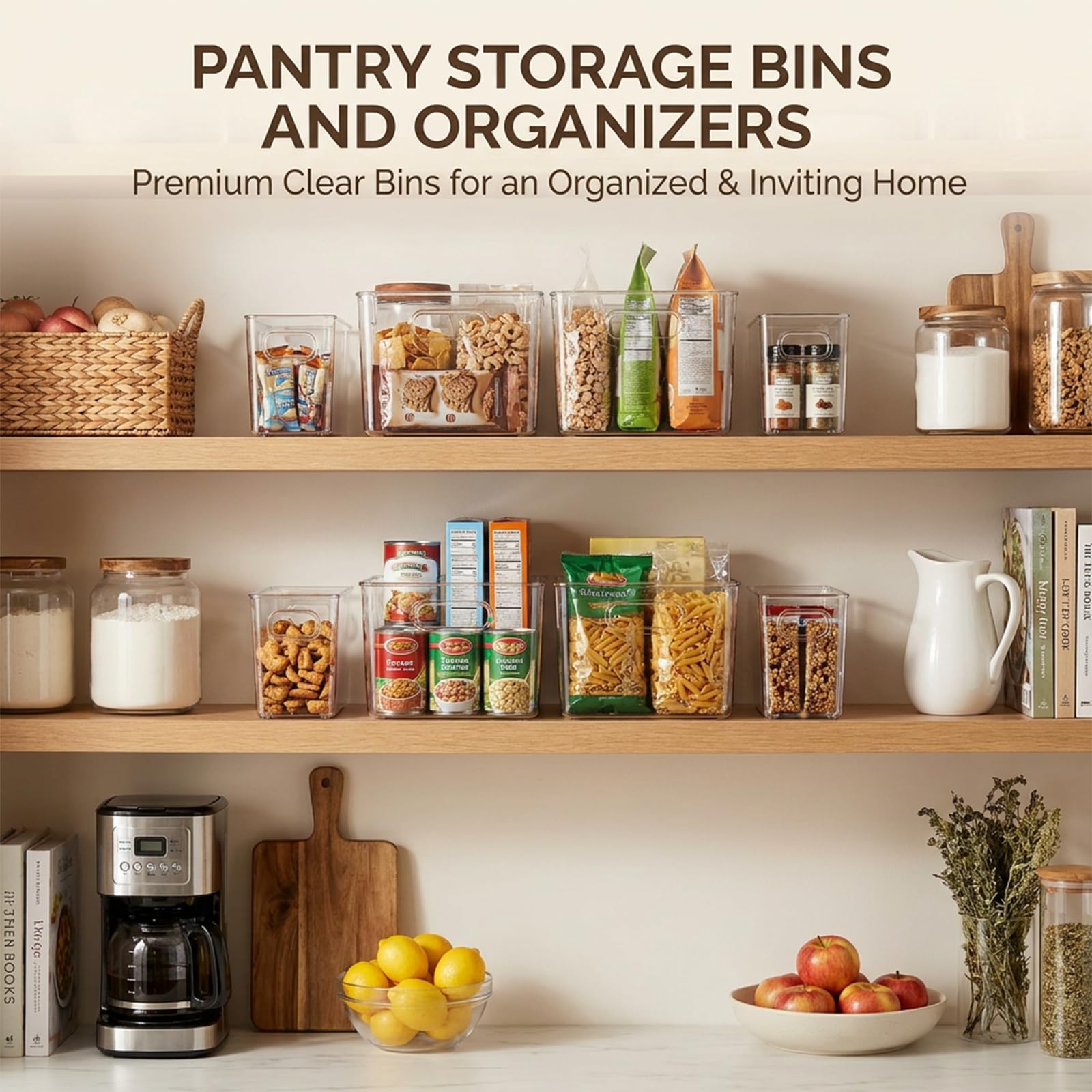 Deep narrow bin for bottles and pantry items MOONEDGE