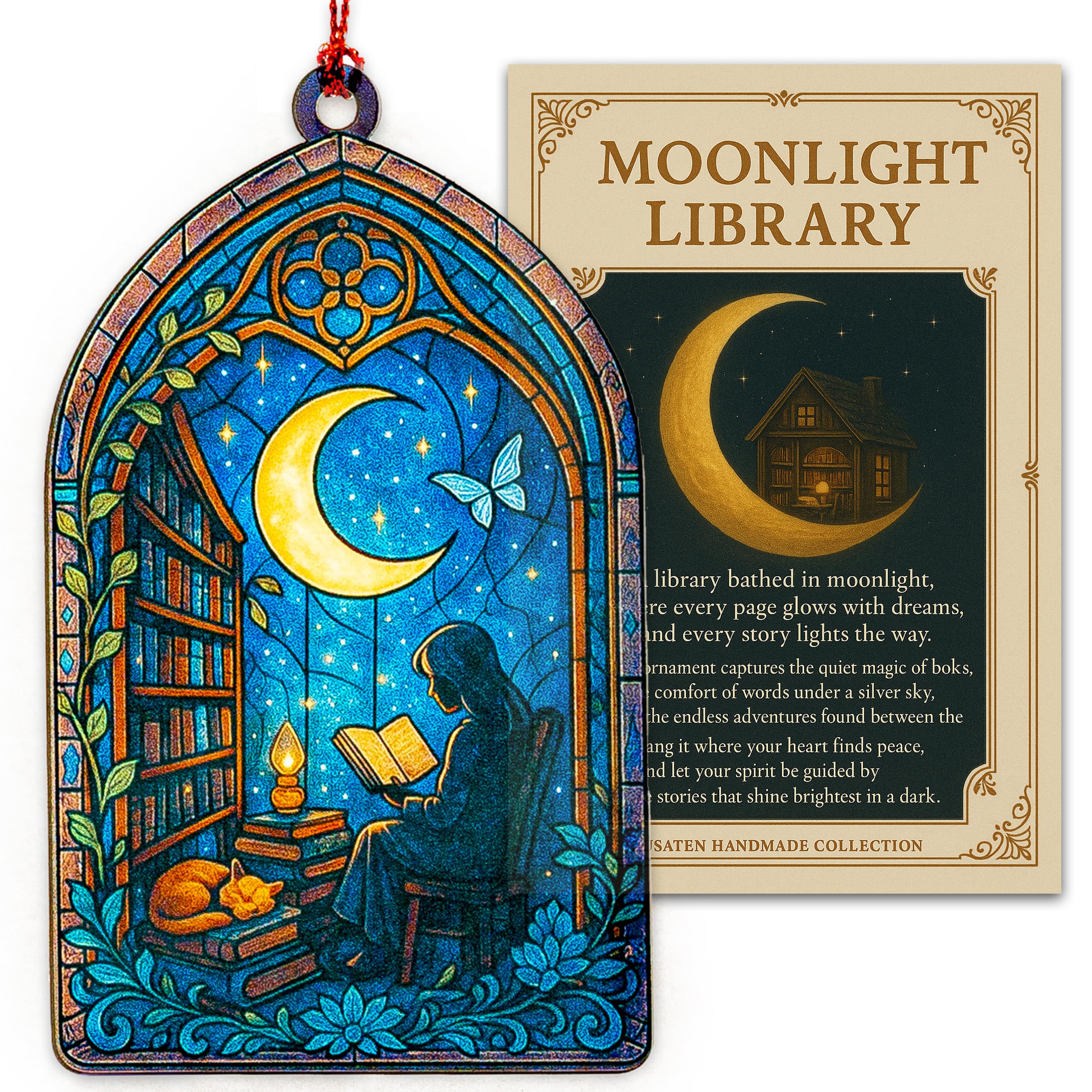 Moonlight 4 inch acrylic suncatcher ornament for windows