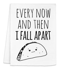 Moonlight Makers funny kitchen towel taco print 28x28 inch flour sack towel
