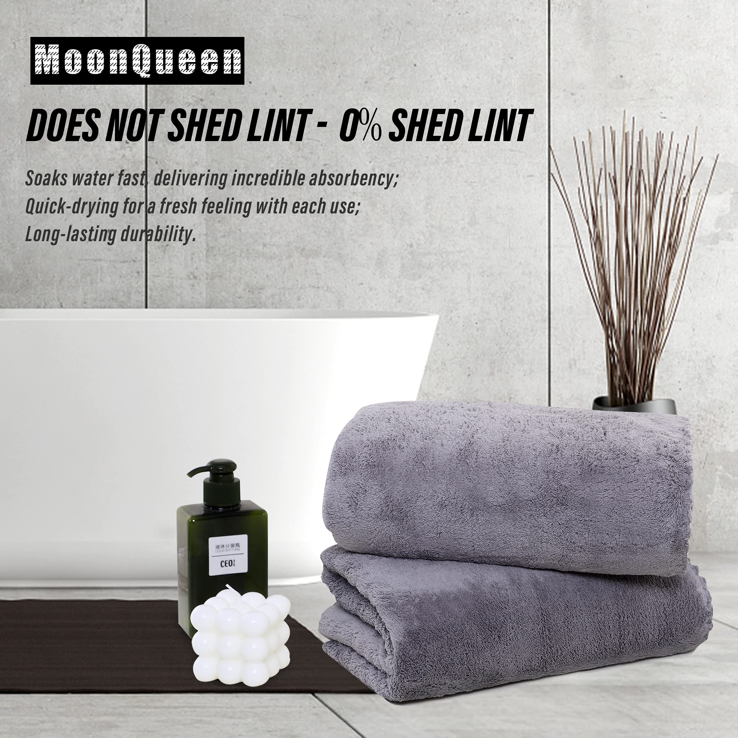 Ultrasoft absorbent Moonqueen towel in grey