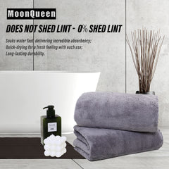 Ultrasoft absorbent Moonqueen towel in grey