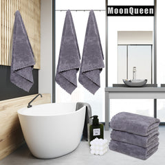 Moonqueen premium bath towel set microfiber coral velvet