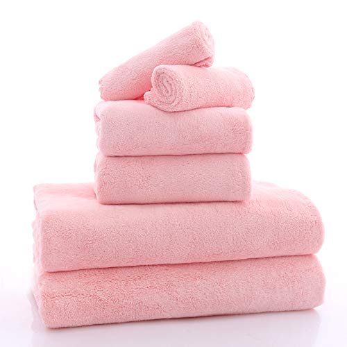 MoonQueen quick drying microfiber coral velvet towels pink
