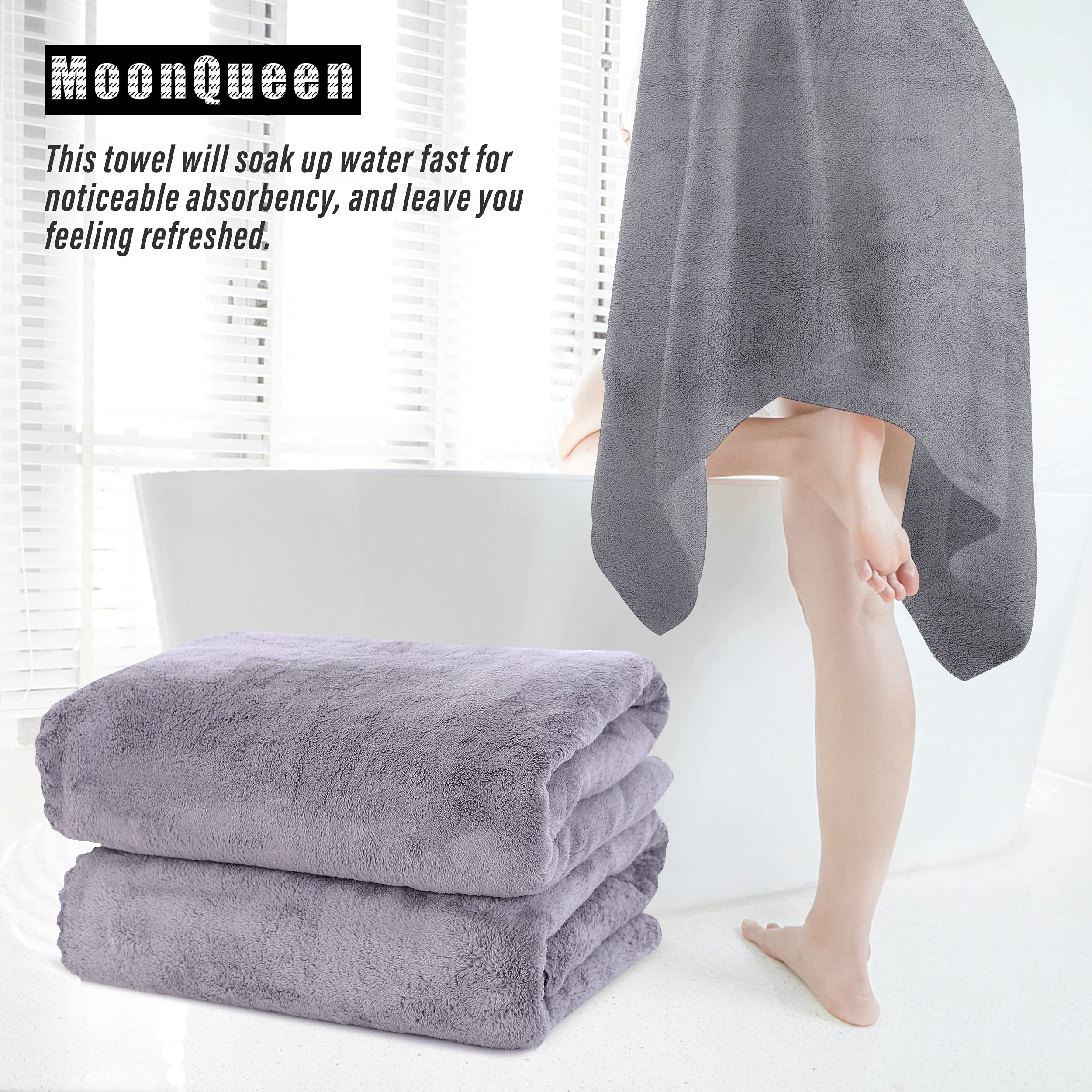 Moonqueen 27x55 towel set in bathroom setting