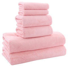MoonQueen ultra soft towel set bath towels pink 27x55