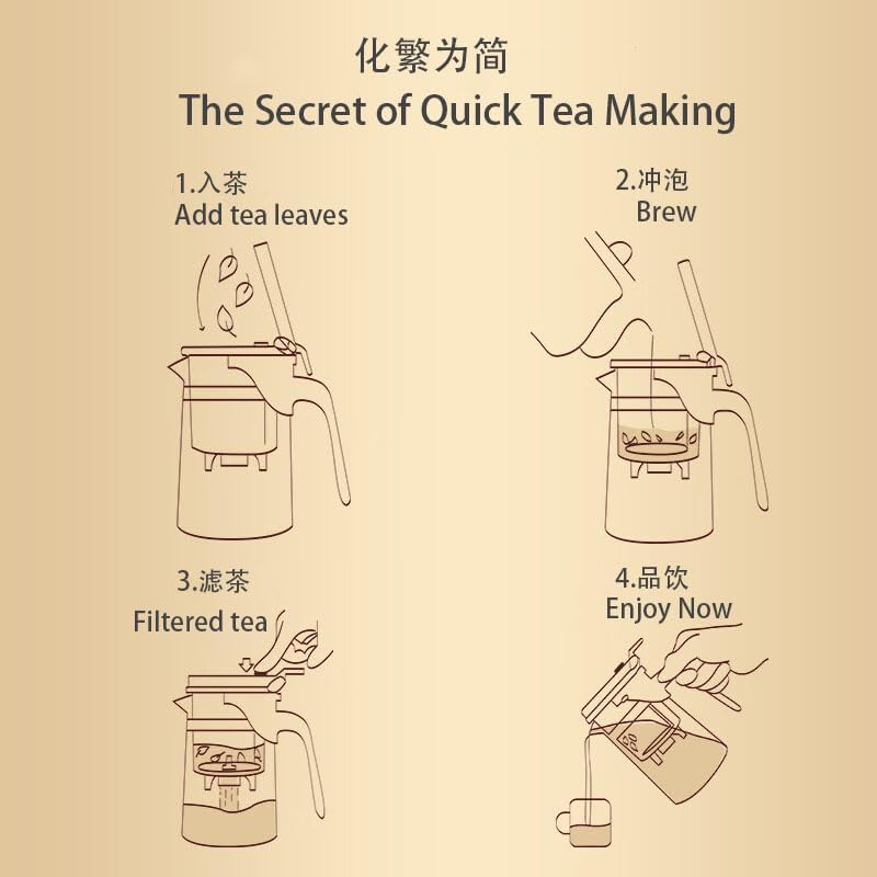 Microwave and dishwasher safe glass teapot for cleaning