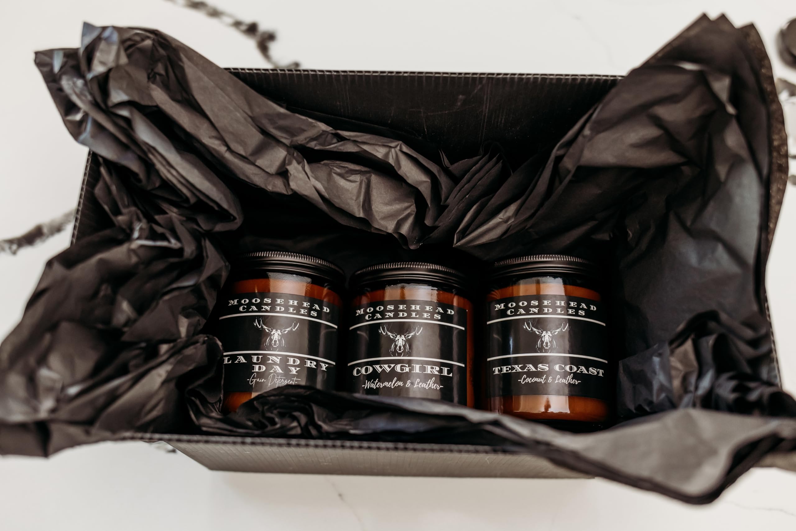 Moosehead Candles branding on candle label