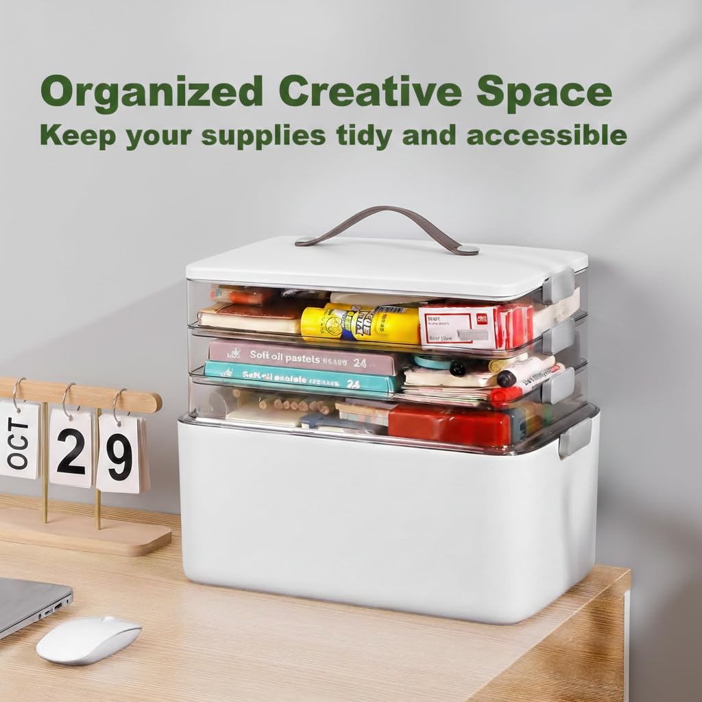 MOPALL portable storage bin with lid for organized spaces