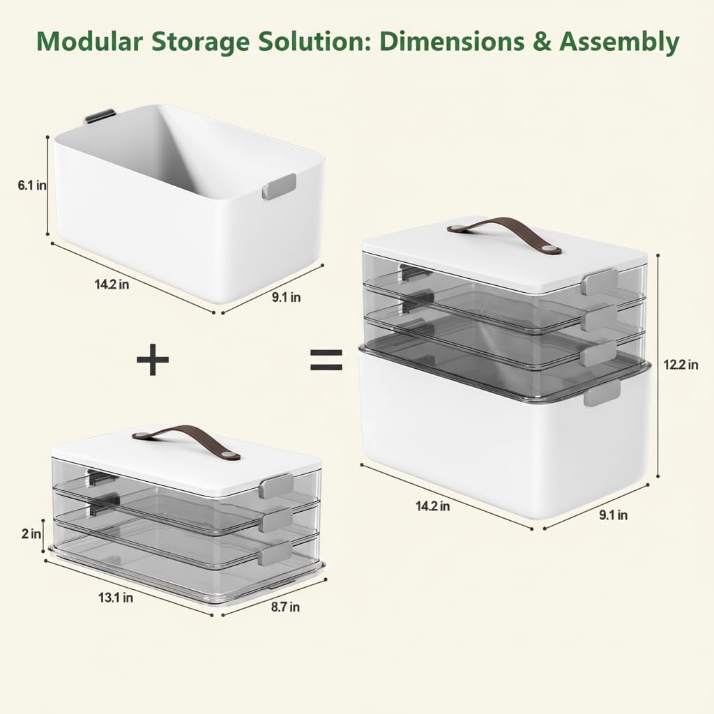Storage box for sewing art and craft supplies from MOPALL