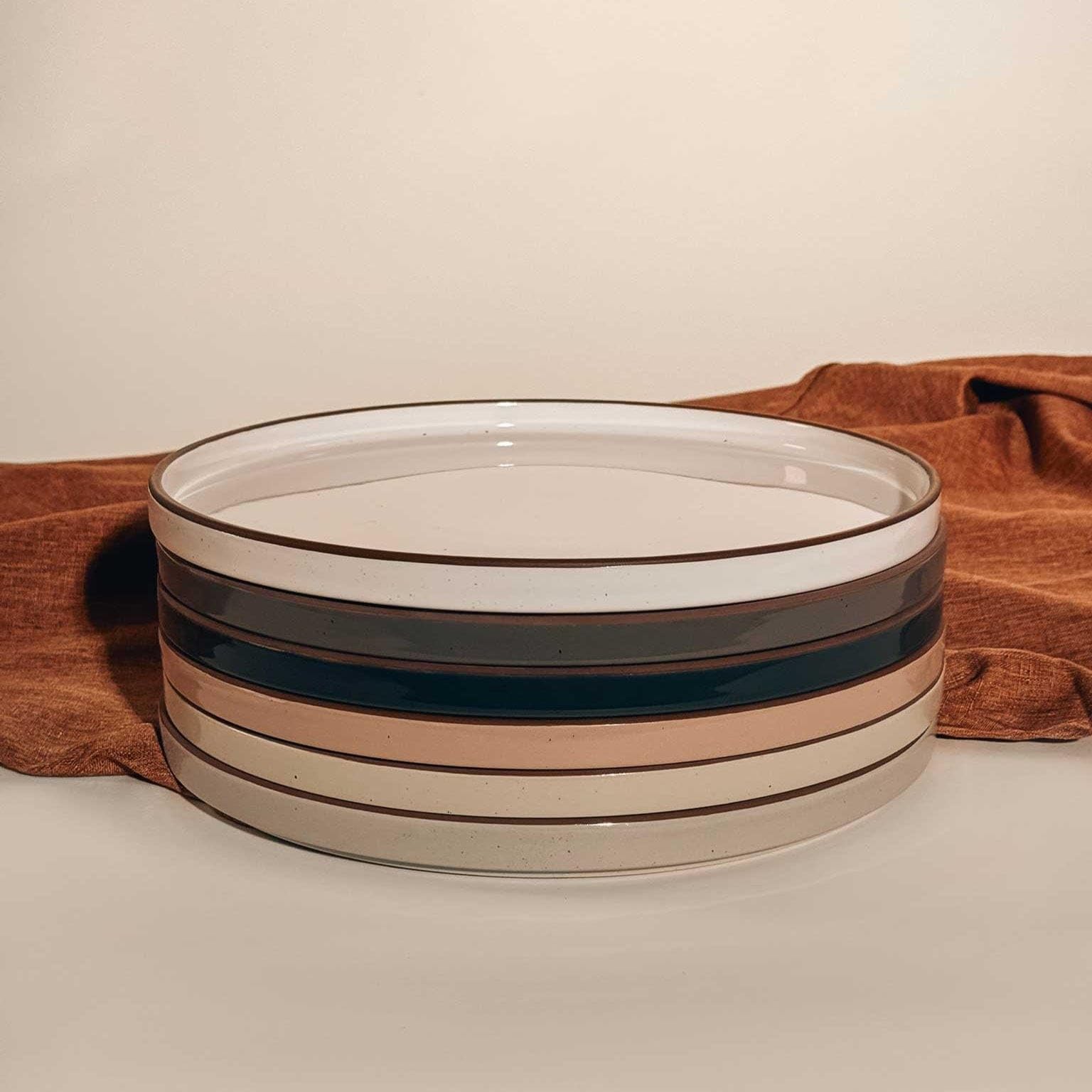 MORA dishwasher safe plate in neutral finish