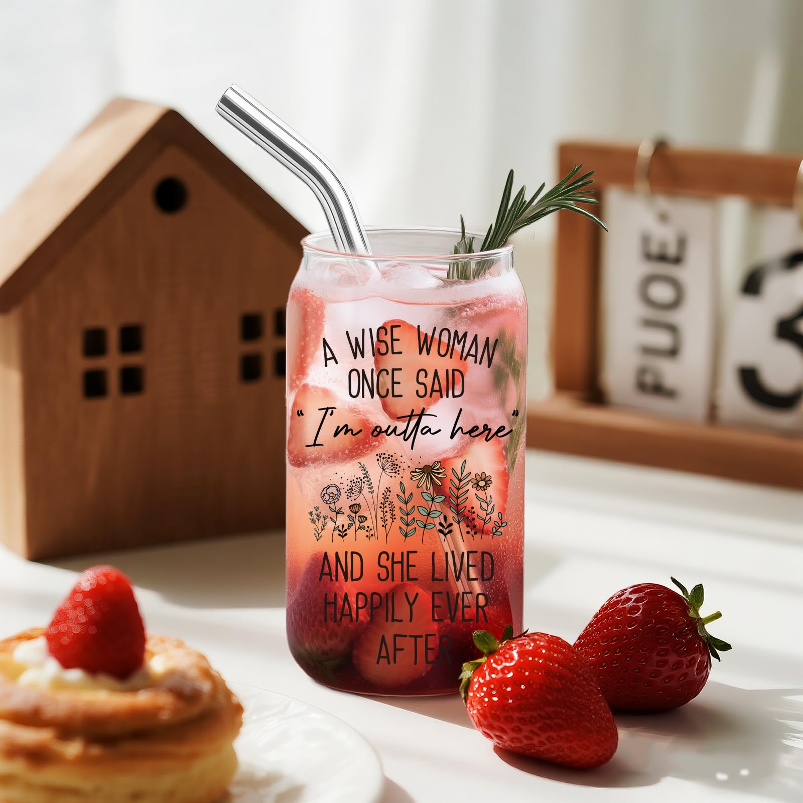 MOREYUYEE retirement glass cup on the go drinkware