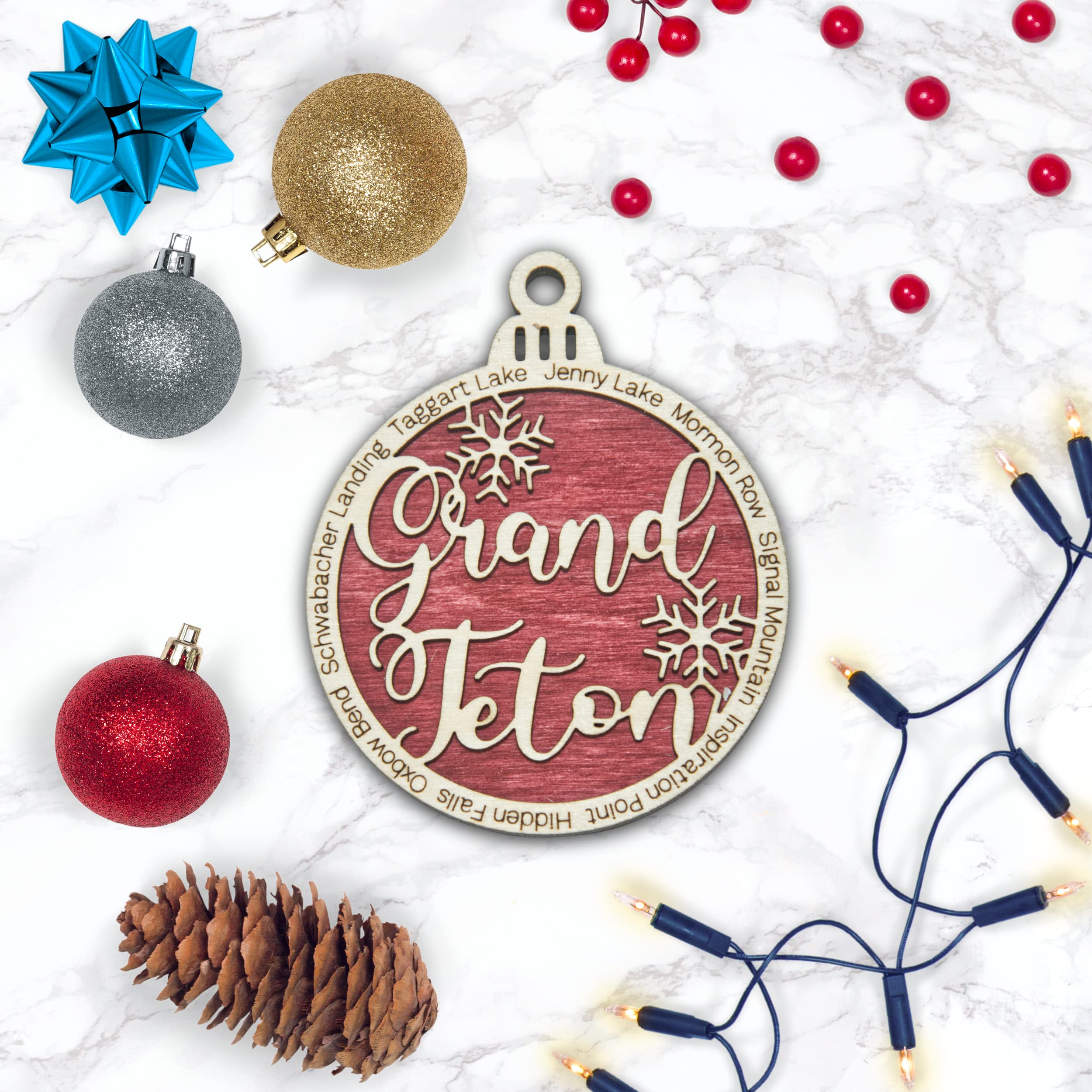 Mormon Row landmark on Grand Teton ornament