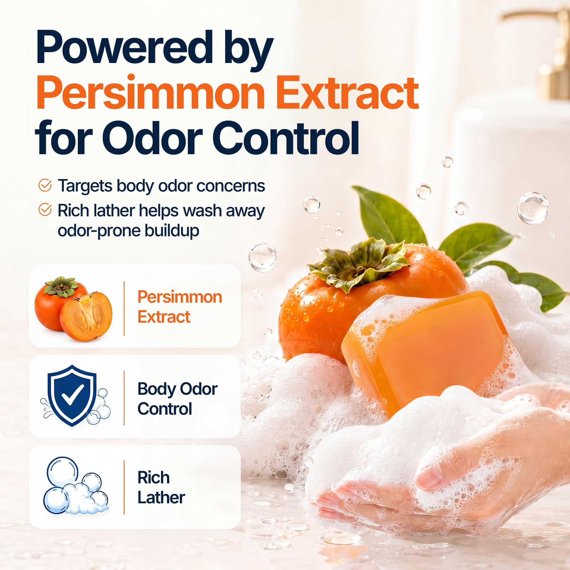 Odor control Morovan Persimmon Soap for elderly adults