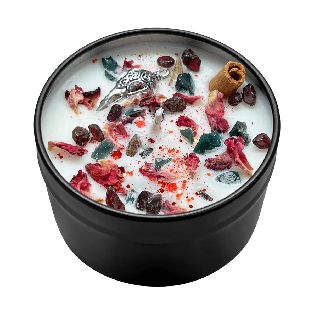 The Morrigan Ritual Candle 6 oz tin hand poured for altar rituals