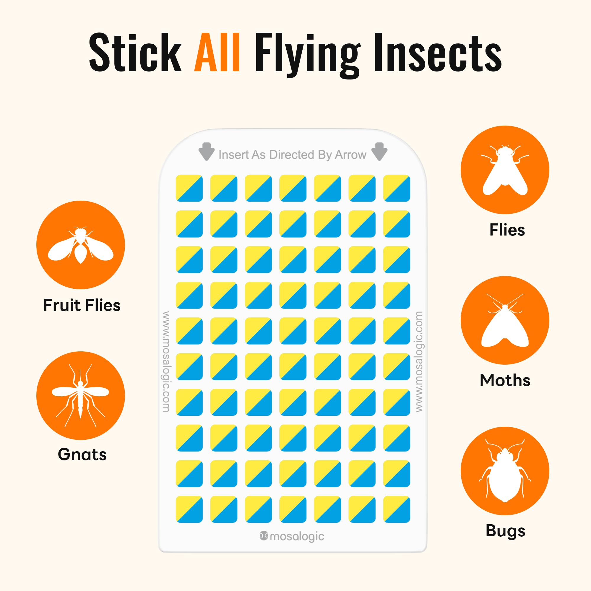 Replacement glue cards for Mosalogic fly trap 10pack