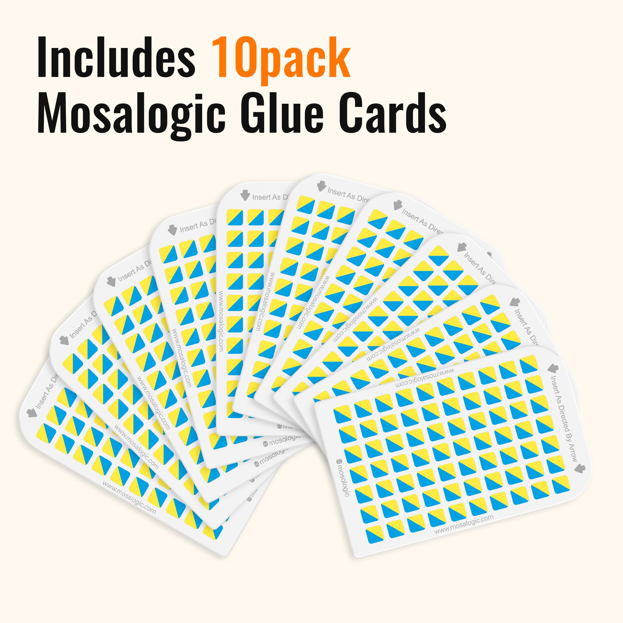 Mosalogic sticky card refills packaging and contents