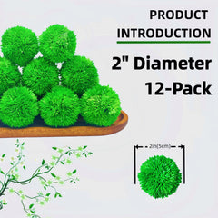Green decorative moss balls for centerpieces