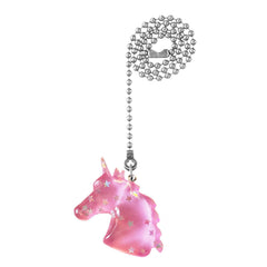 Mossy Cabin pink unicorn pull with 12 inch chain