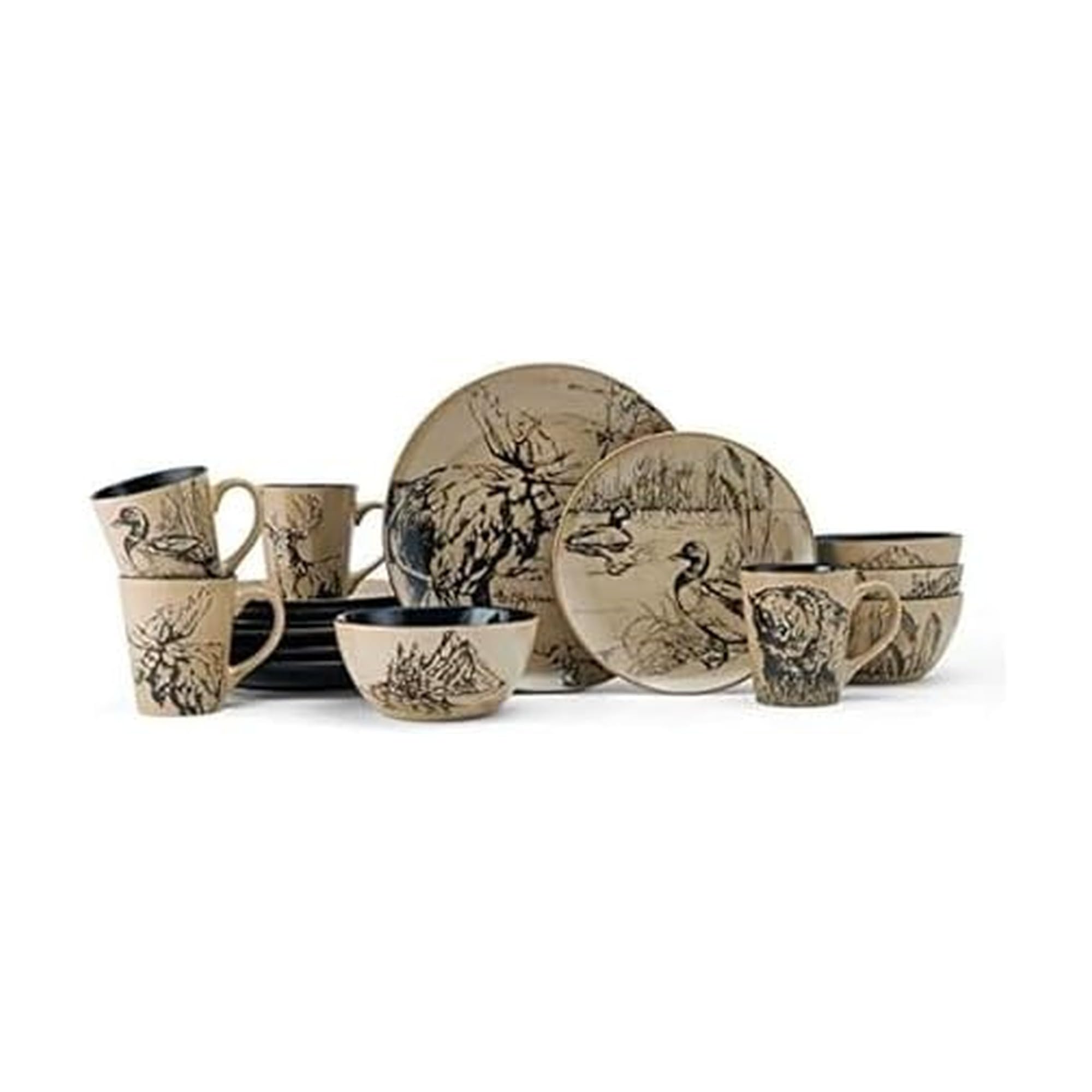 Mossy Oak animal print 10-3/4 inch dinner plate