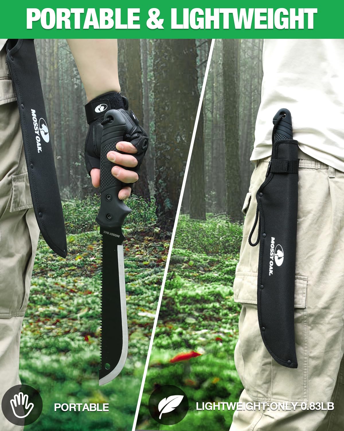 Mossy Oak machete weight 0.82 pounds