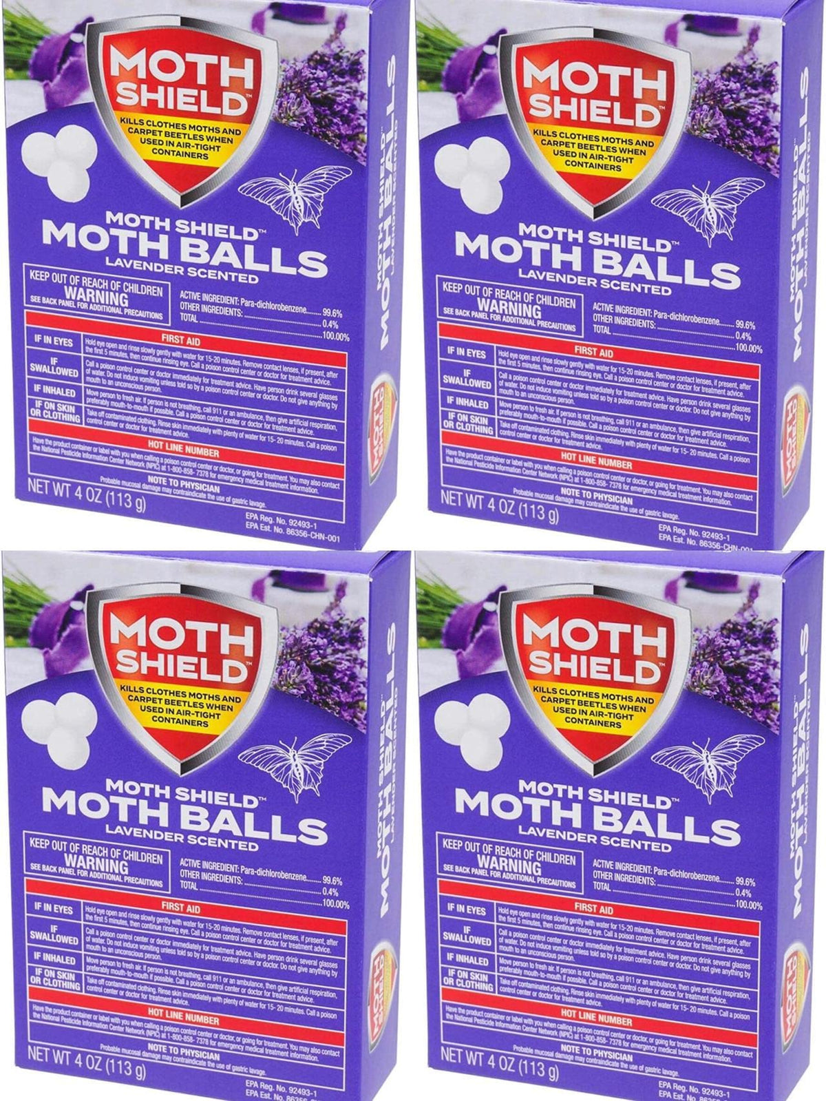 Moth Shield lavender scented moth balls 4Oz pack
