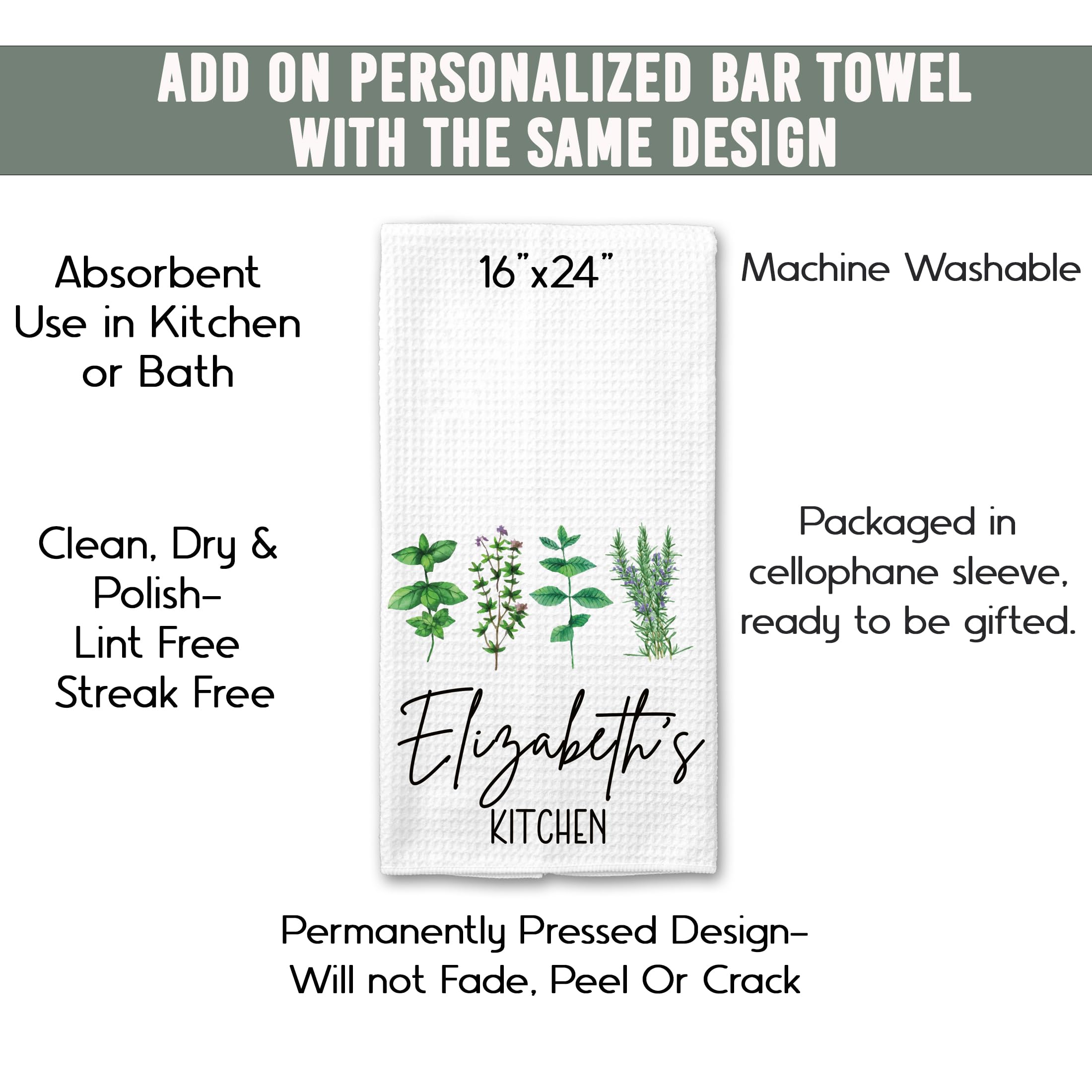Add on personalized microfiber waffle weave hand towel image