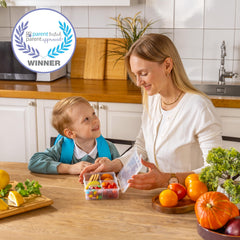 Two pack dishwasher safe BPA-free snack boxes