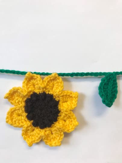 Mother's day gift idea crochet sunflower garland