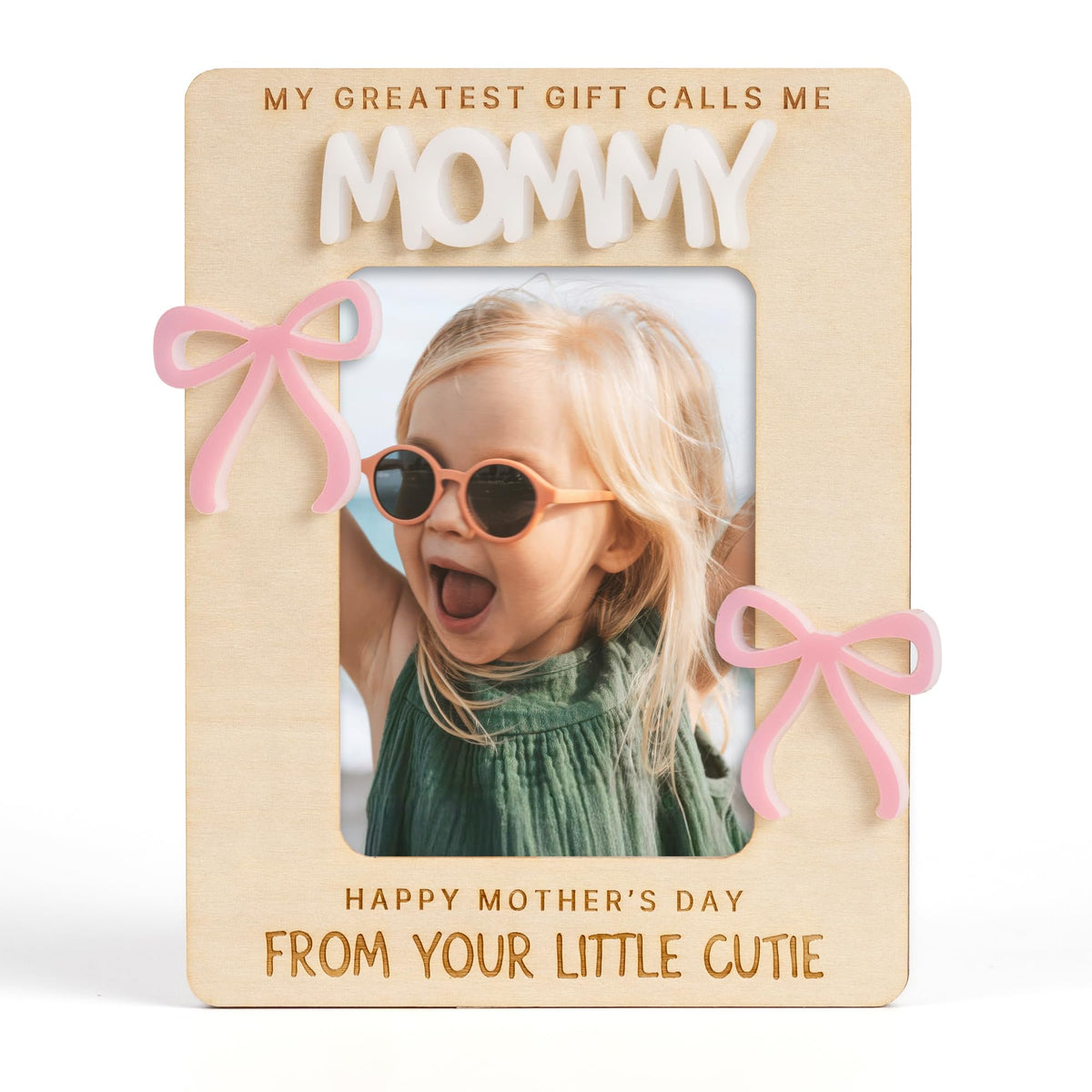 Mothers Day Picture Frame With Magnet wooden frame holds 2.5x3.5 inch photo