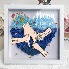 Mother's Day shadow box with personalized names