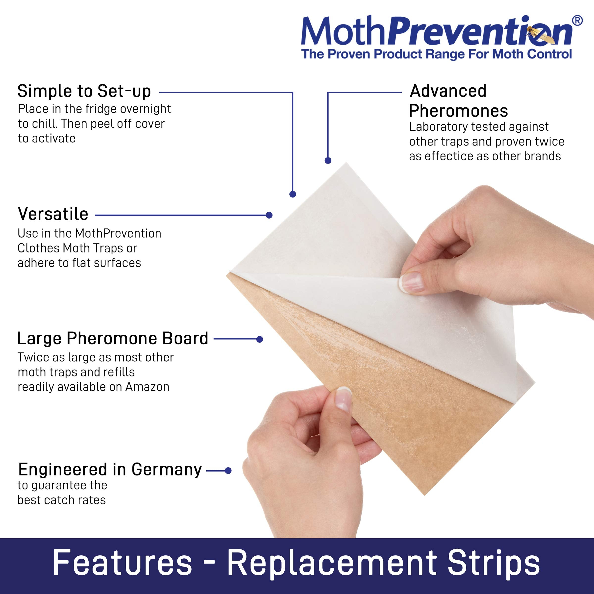 MothPrevention Moth Traps refills six-strip pack for closets and clothing