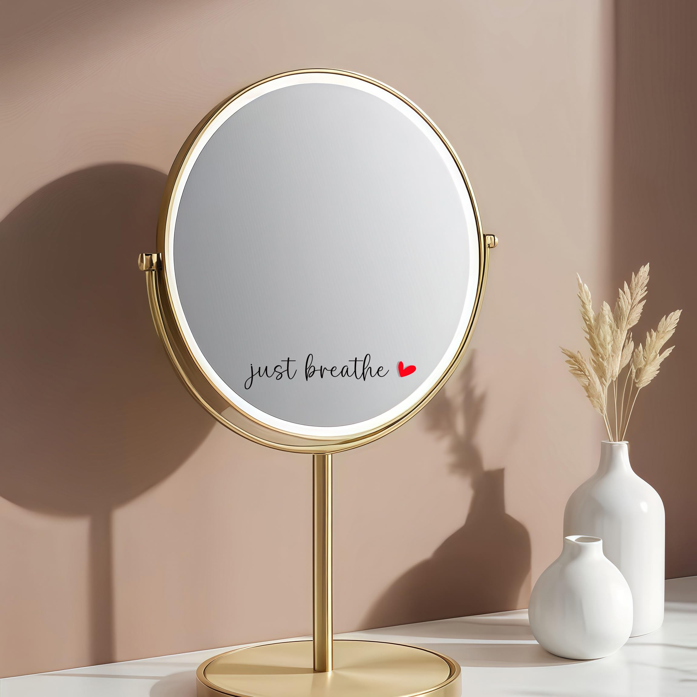 Motivational Just Breathe sticker for car interior