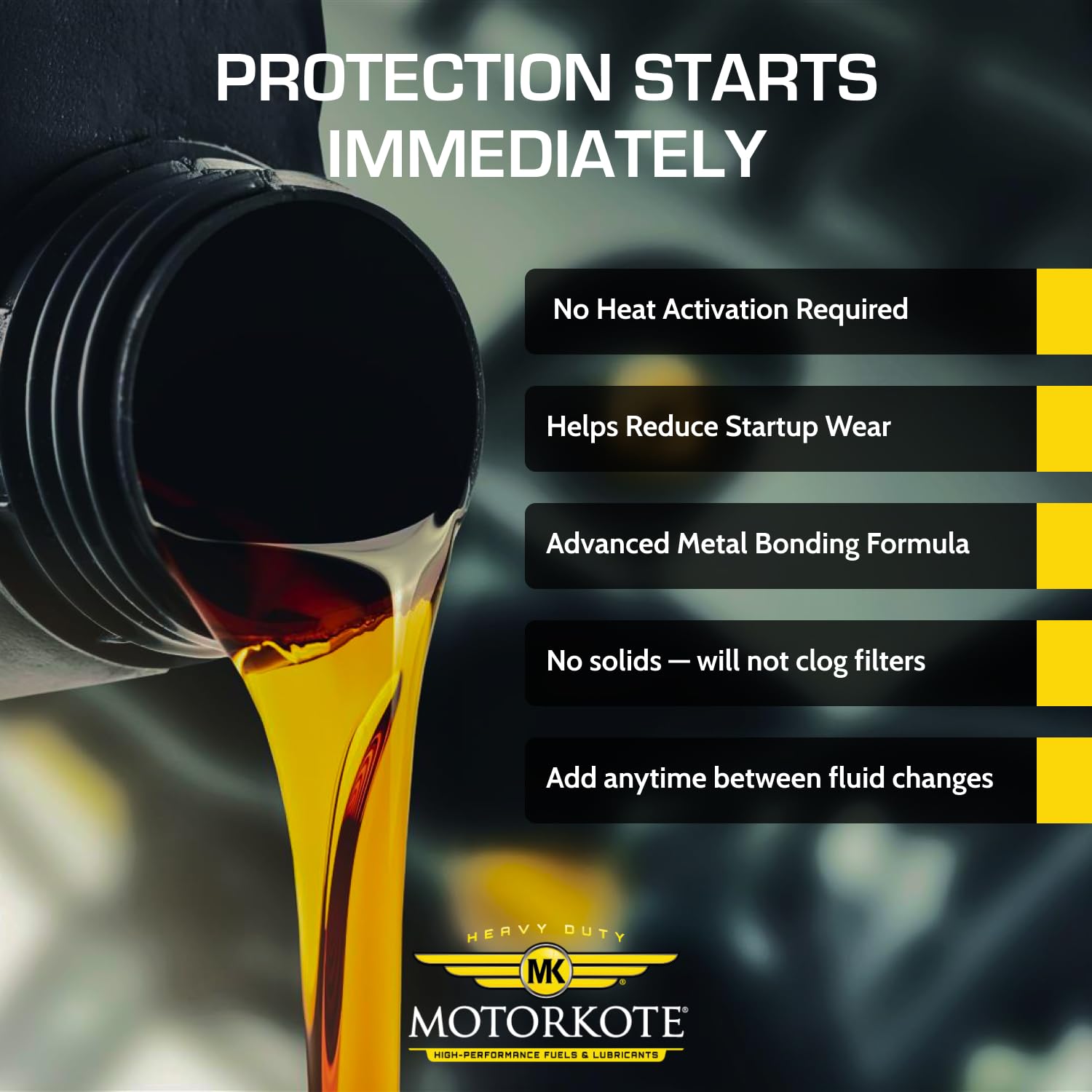 Motorkote black 32-ounce engine treatment bottle