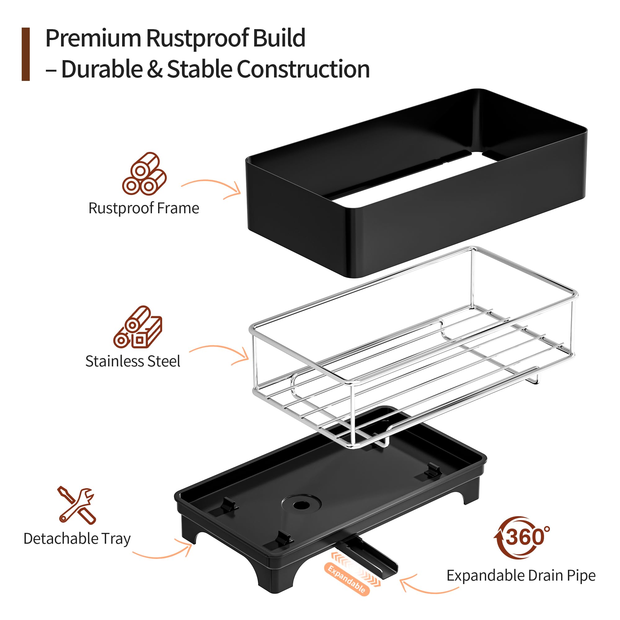 Rustproof stainless steel sponge holder by MOUKABAL