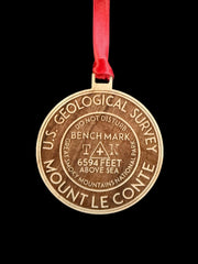 Mount Le Conte Ornament USGS engraving close up