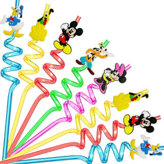 25pcs mouse straws with assorted colors for kids party