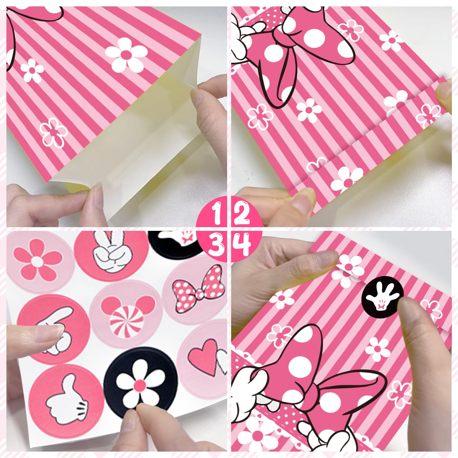 Craft paper treat bags with high tech digital print