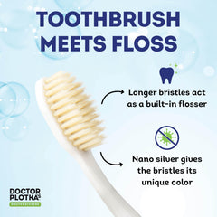 Soft bristle toothbrush for sensitive teeth close up